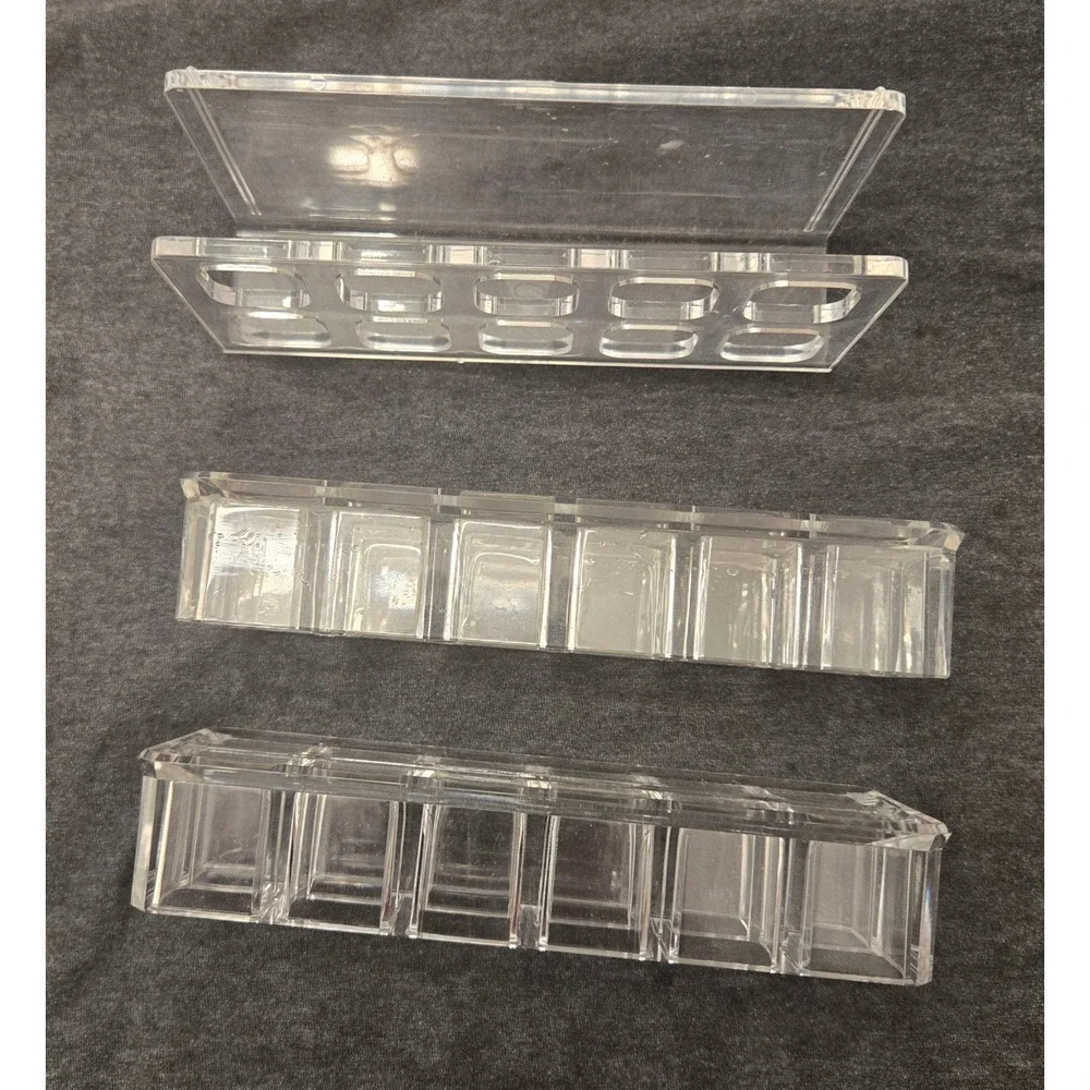 Vintage Avon Acrylic Lipstick‎ Organizer 28 Slot Clear Makeup Holder Tray